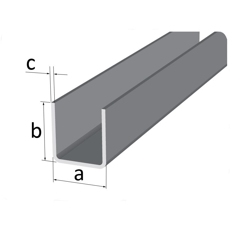 Aluminium uprofil Cable Cover 1,5 MM U Bracket Aluminium U-Profile Anthracite Grey