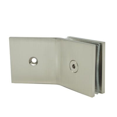 Nickel Brushed 135 Degree Shower Door Glass Clips GC-7-135BS SNP