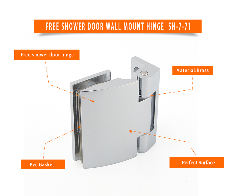 product-Solid brass wall mount shower door hinge SH-7-71-JY-img