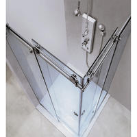 90 degree Bathroom Sliding Glass Door Stainless Steel 304 KA-S005