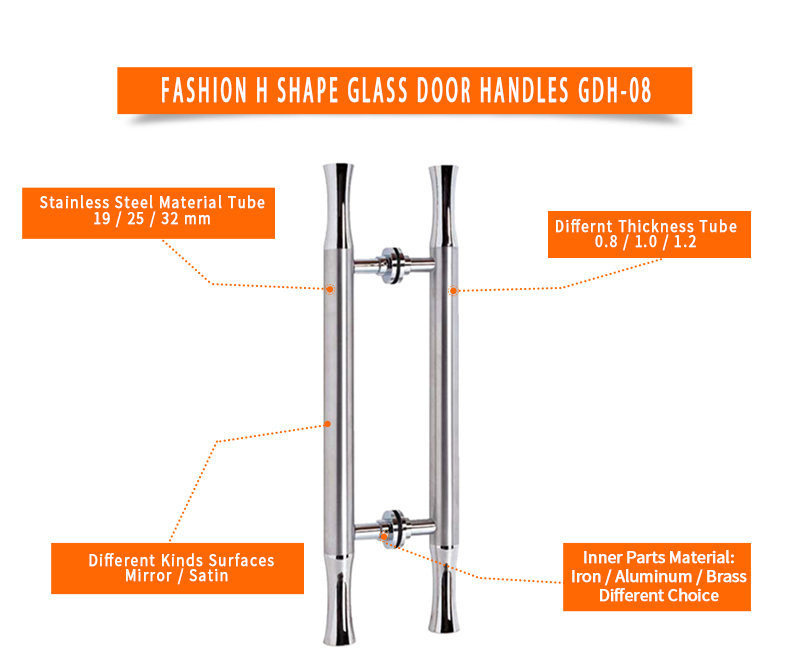 product-H Ladder Shape Polish Glass Door Pulls Handles GDH-08-JY-img