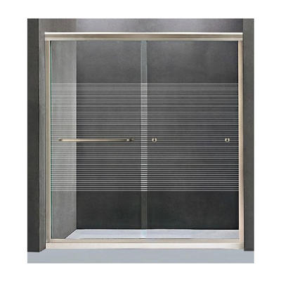 Frame Sliding Door Accessories Tempered Glass with Horizontal Printing
