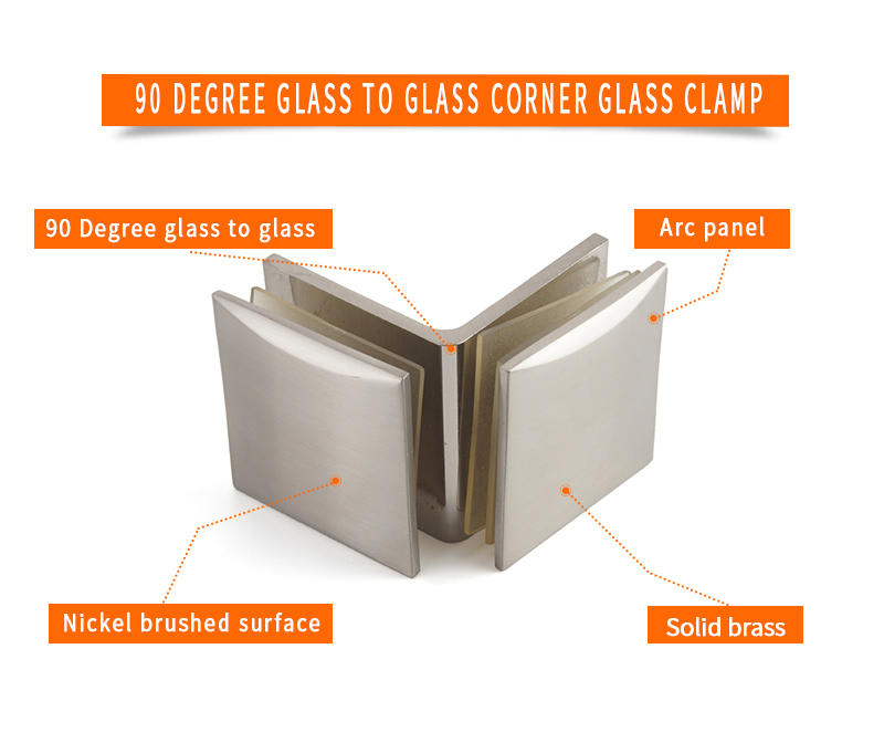 JY safe glass clamps and supports Exporter for Bath Screens-2